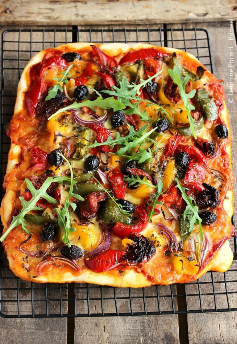 Pizza veggie aux poivrons