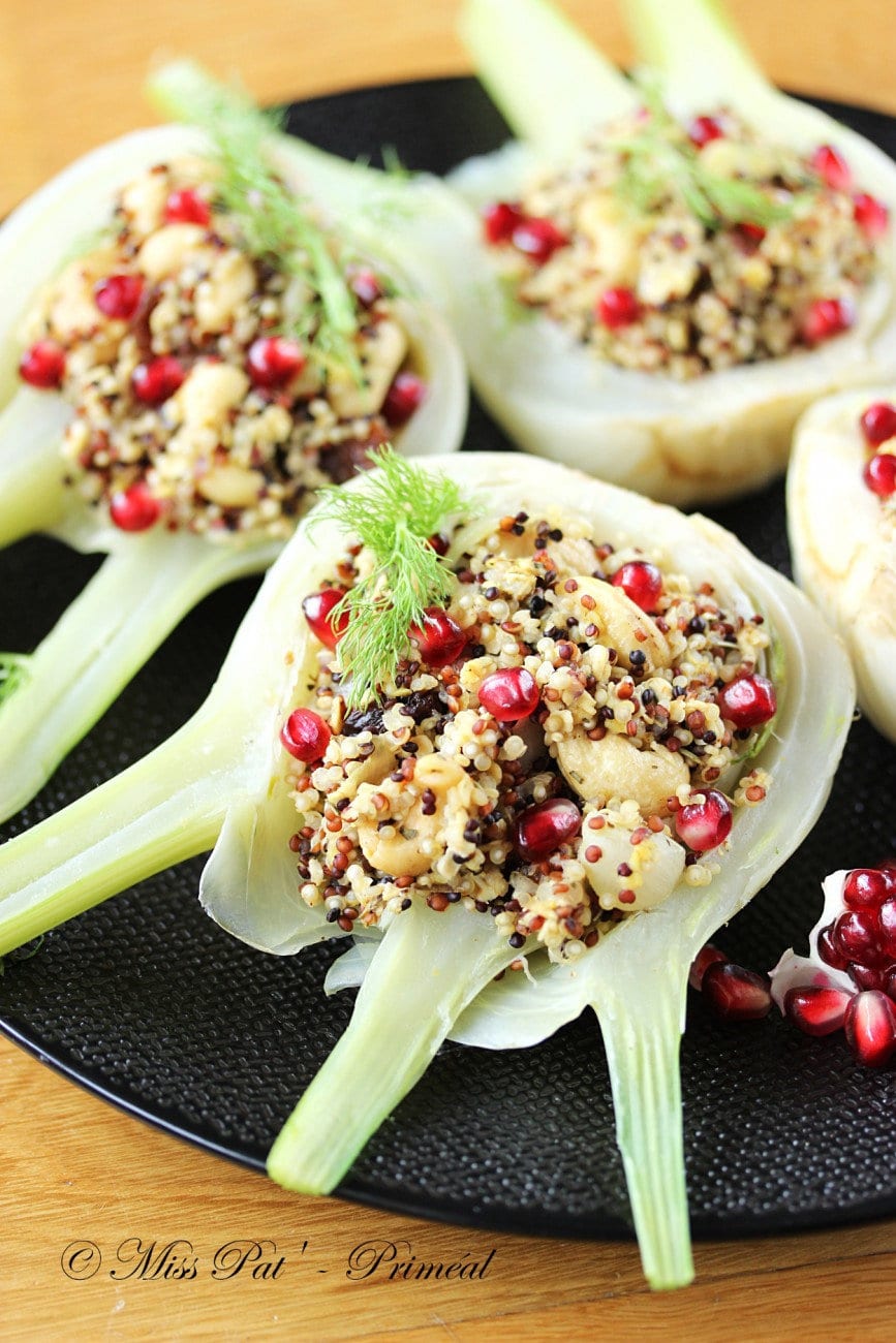 Recette bio : Fenouil farci au trio de quinoa