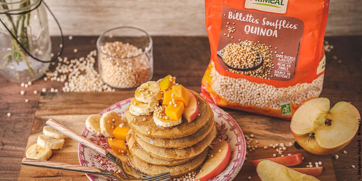 Pancakes et quinoa soufflé