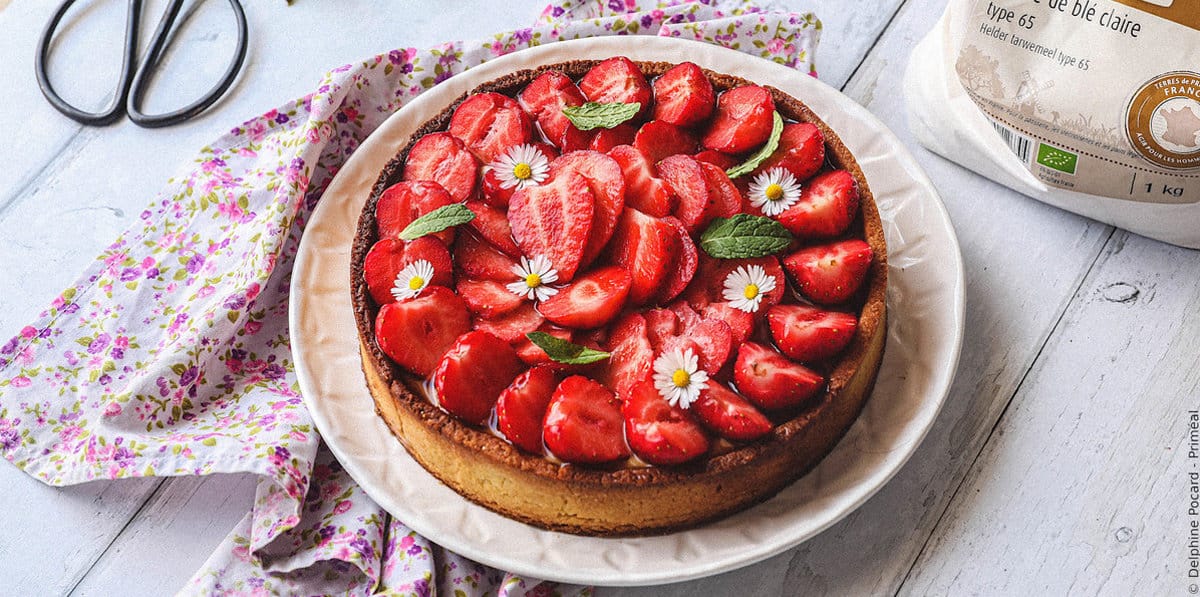 Tarte aux fraises et crème pâtissière