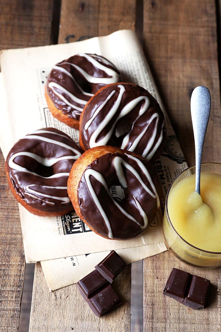 Donuts vegan, glaçage chocolat
