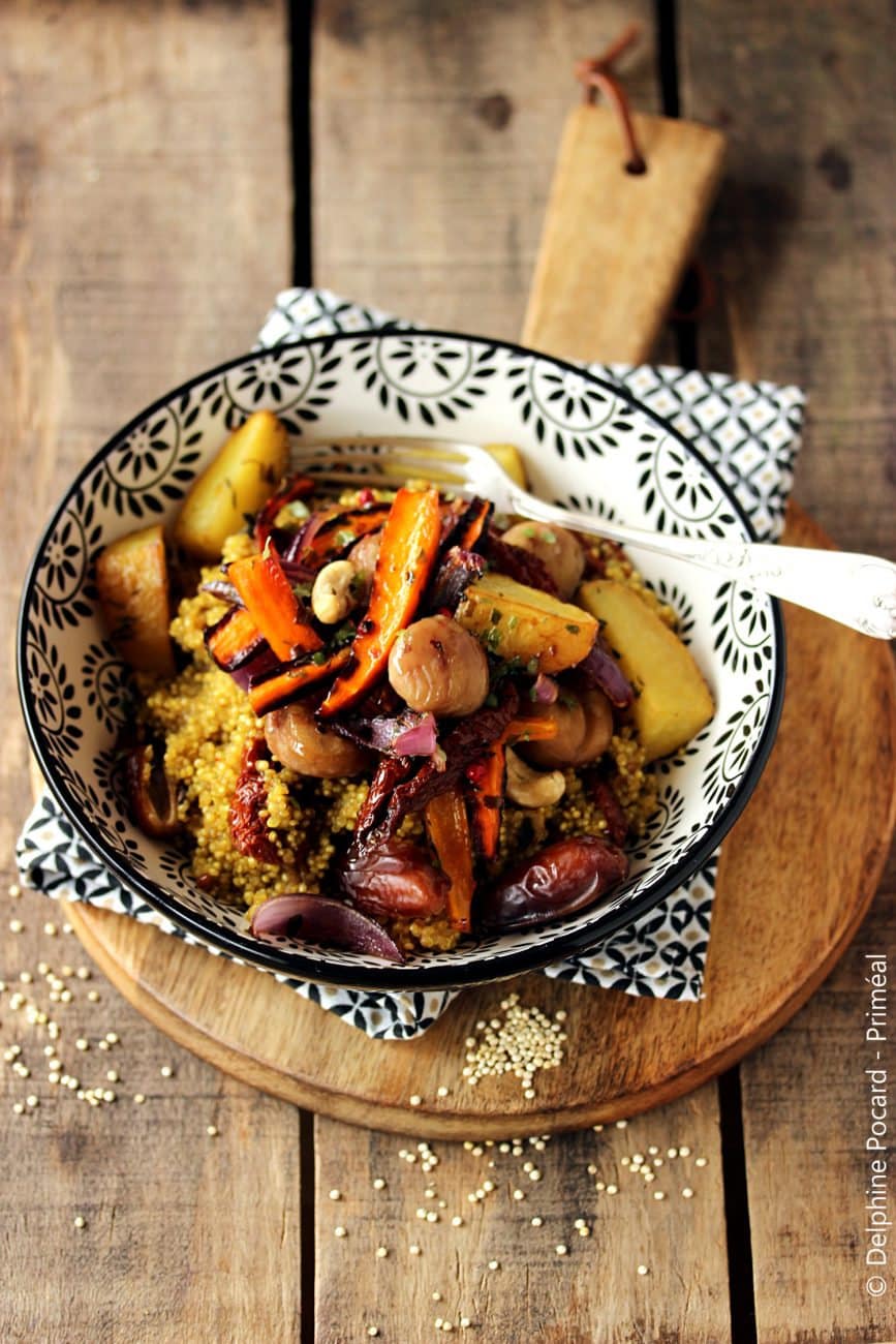 Tajine d’hiver au quinoa, en sucré-salé