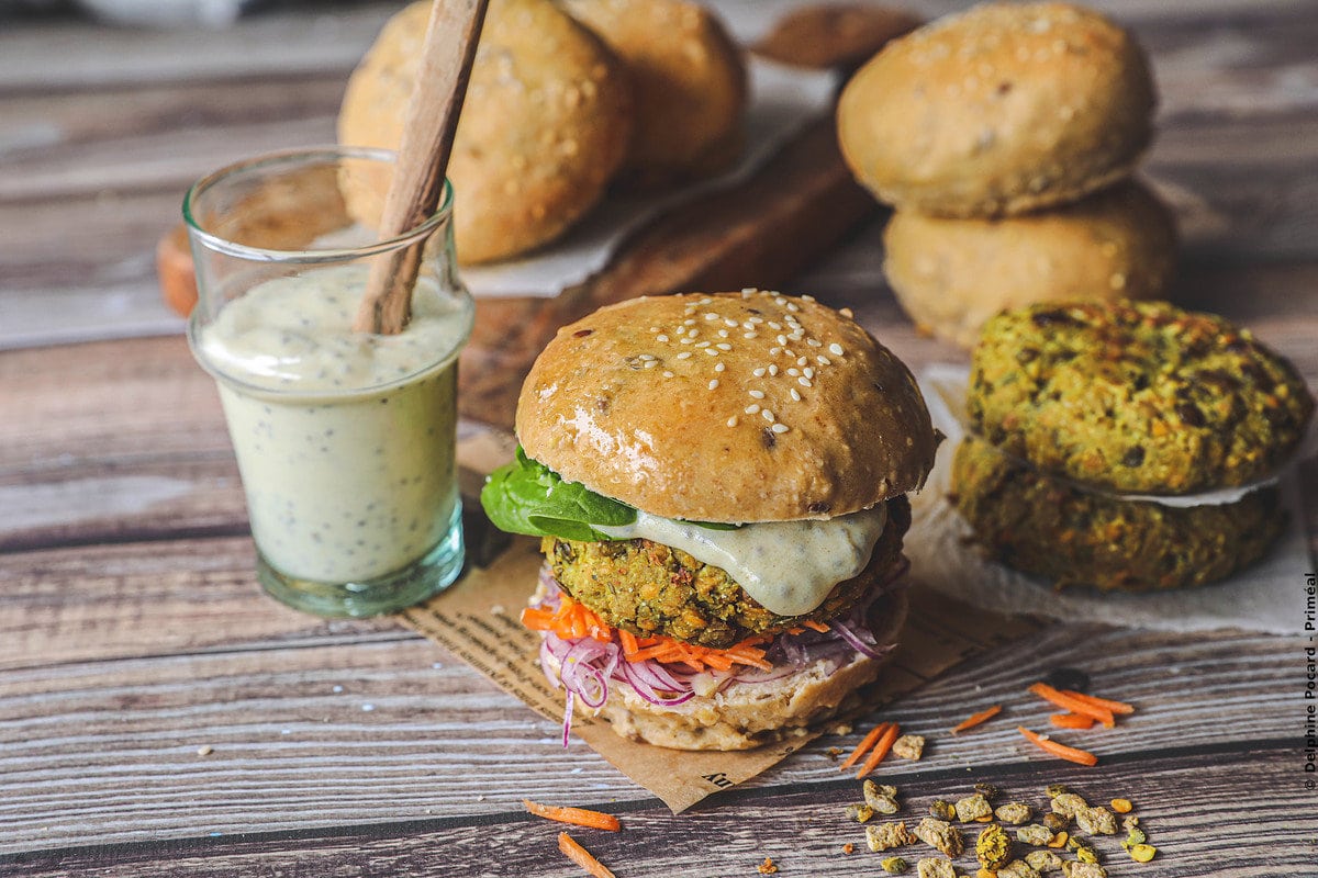 Burger veggie au curry