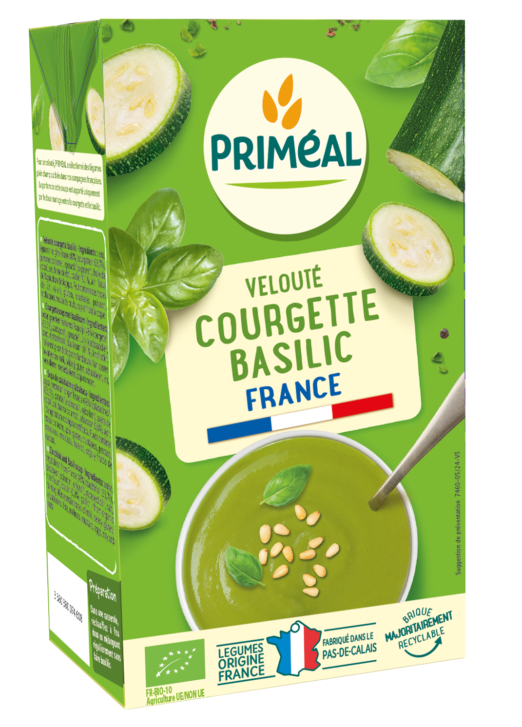 VELOUTE COURGETTES ET BASILIC 1L